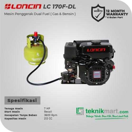 LONCIN LC 170 F-DL DUAL FUEL ENGINE 212CC 7HP - Image 2