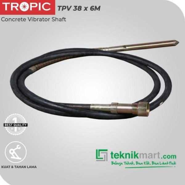 TROPIC CONCRETE VIBRATOR SHAFT TPV 38X6M