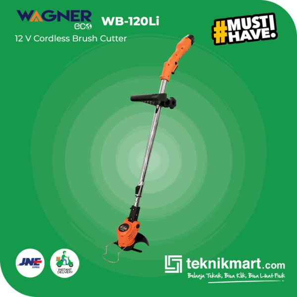 WAGNERECO WB120-LI CORDLESS BRUSH CUTTER 12V (2X BATTERY, 1X CHARGER, W/ 3 TYPE CUTTER)