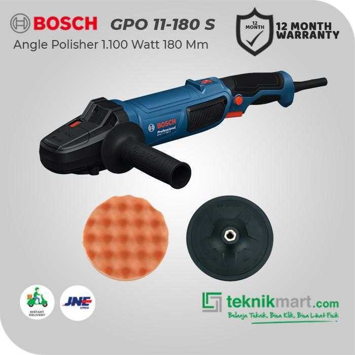 BOSCH GPO 11-180 S ANGLE POLISHER 1100WATT 180MM - Image 3