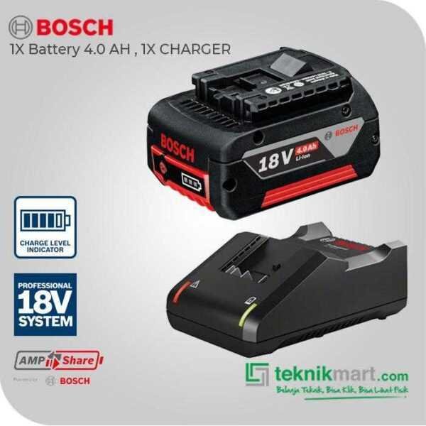BOSCH STATER KIT 18VOLT 4.0AH (1X GBA 18V 4.0AH, 1X GAL 18V-40)