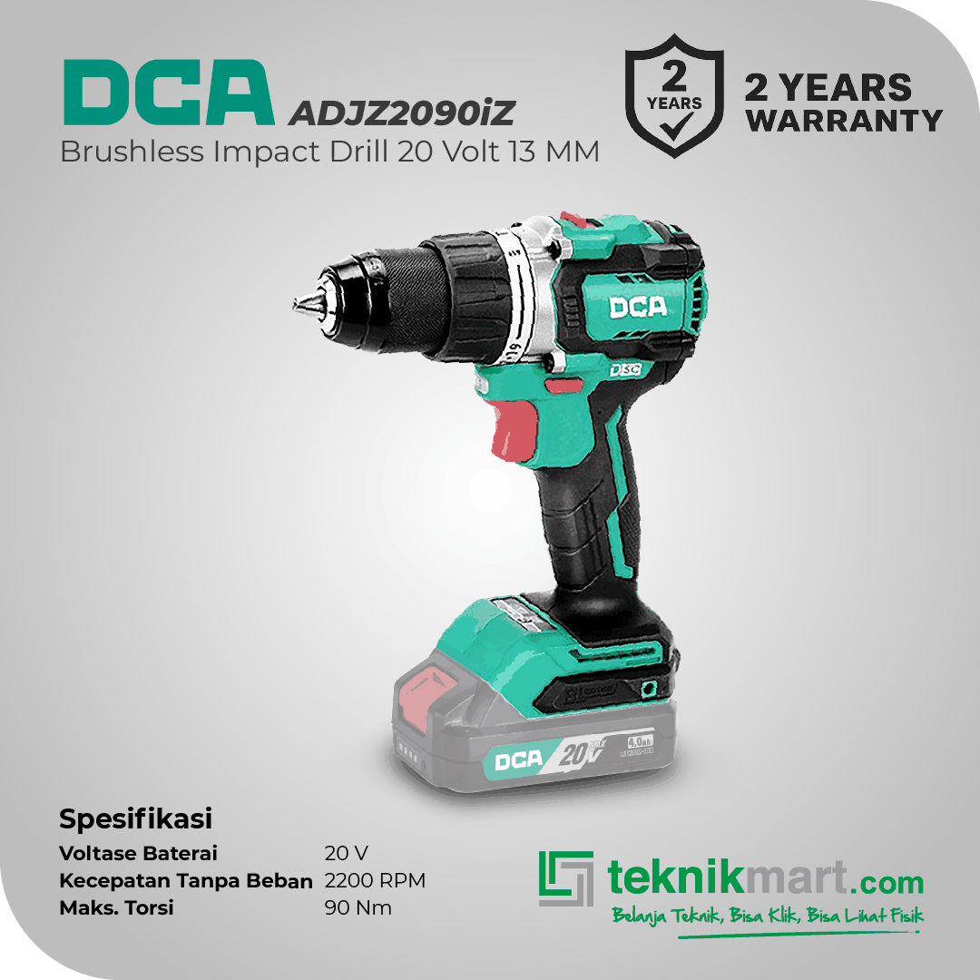 DCA ADJZ2090iZ BRUSHLESS IMPACT DRILL 20VOLT 13MM (UNIT ONLY) - Image 2