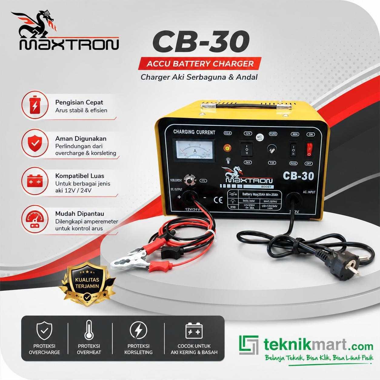 MAXTRON CB-30 BATTERY CHARGER 30A 12/24VOLT - Image 4