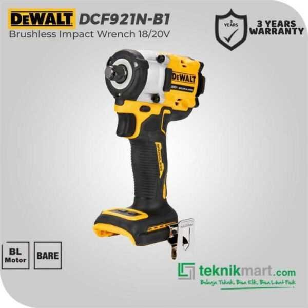DEWALT DCF921N BRUSHLESS IMPACT WRENCH WITH HOG RING 20V MAX SQ 1/2" 650NM (UNIT ONLY)