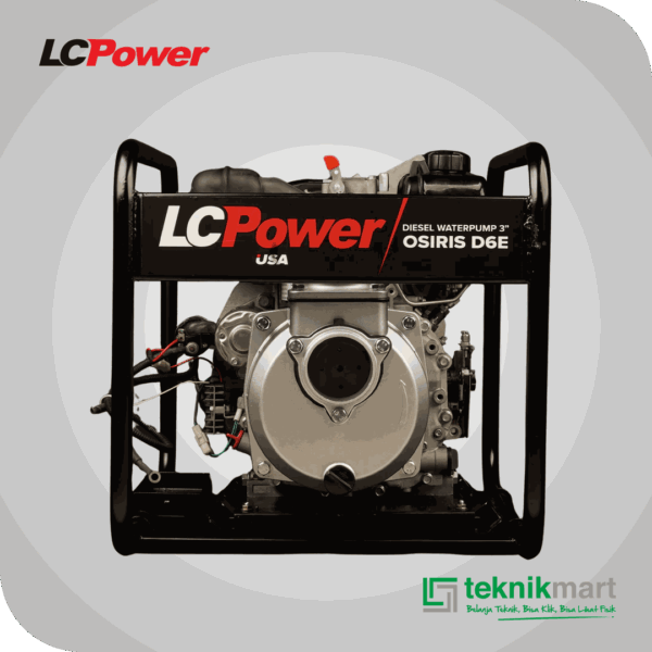 LCP OSIRIS D 6 E ELECTRIC STATER DIESEL WATER PUMP 3" W/VORTEX D 178 E 6HP, INCLUDE WHEELS (TIDAK TERMASUK ACCU)