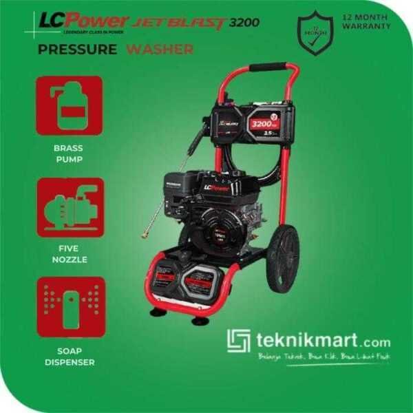 LCP JET BLAST 3200 PRESSURE WASHER 3200 PSI 196 CC