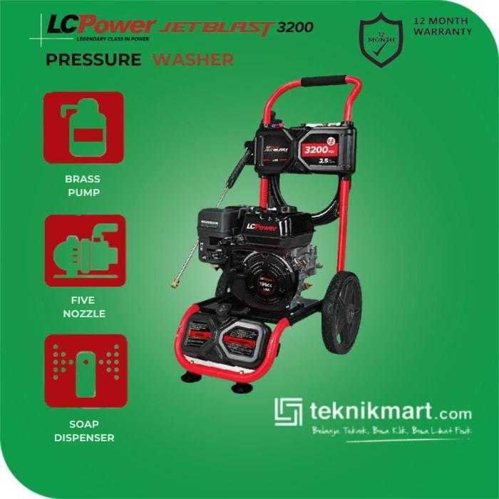 LCP JET BLAST 3200 PRESSURE WASHER 3200 PSI 196 CC