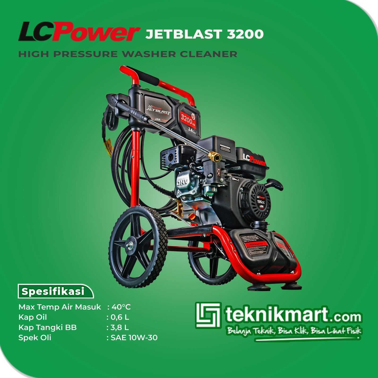 LCP JET BLAST 3200 PRESSURE WASHER 3200 PSI 196 CC - Image 2