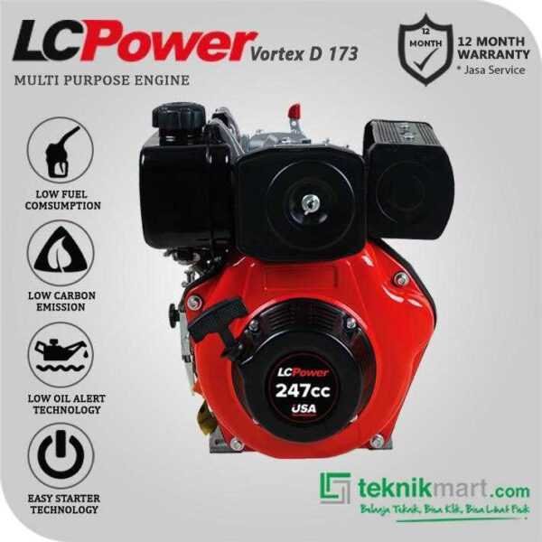 LCP VORTEX D 173 RECOIL AIR COOLED DIESEL ENGINE 5HP 247CC