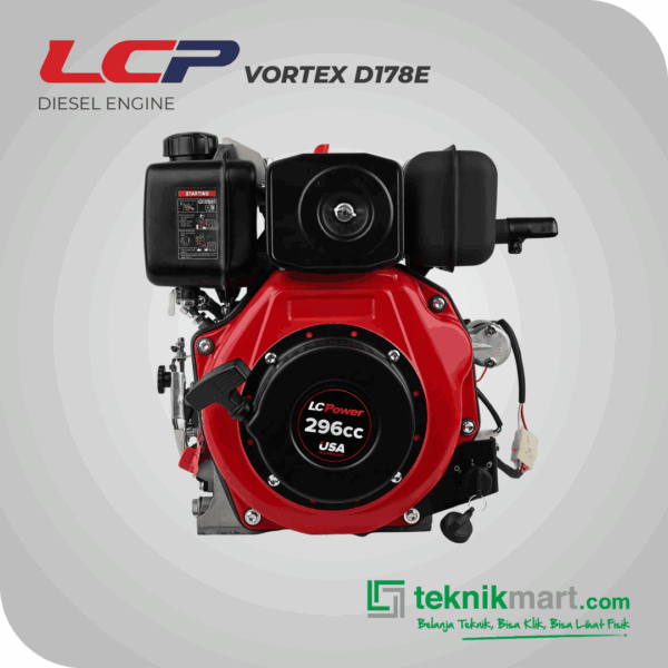 LCP VORTEX D 178 E ELECTRIC STATER RECOIL AIR COOLED DIESEL ENGINE 5,8HP 296CC