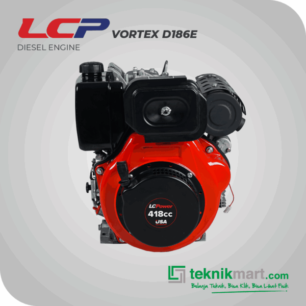LCP VORTEX D 186 E ELECTRIC STATER RECOIL AIR COOLED DIESEL ENGINE 9,5HP 418CC