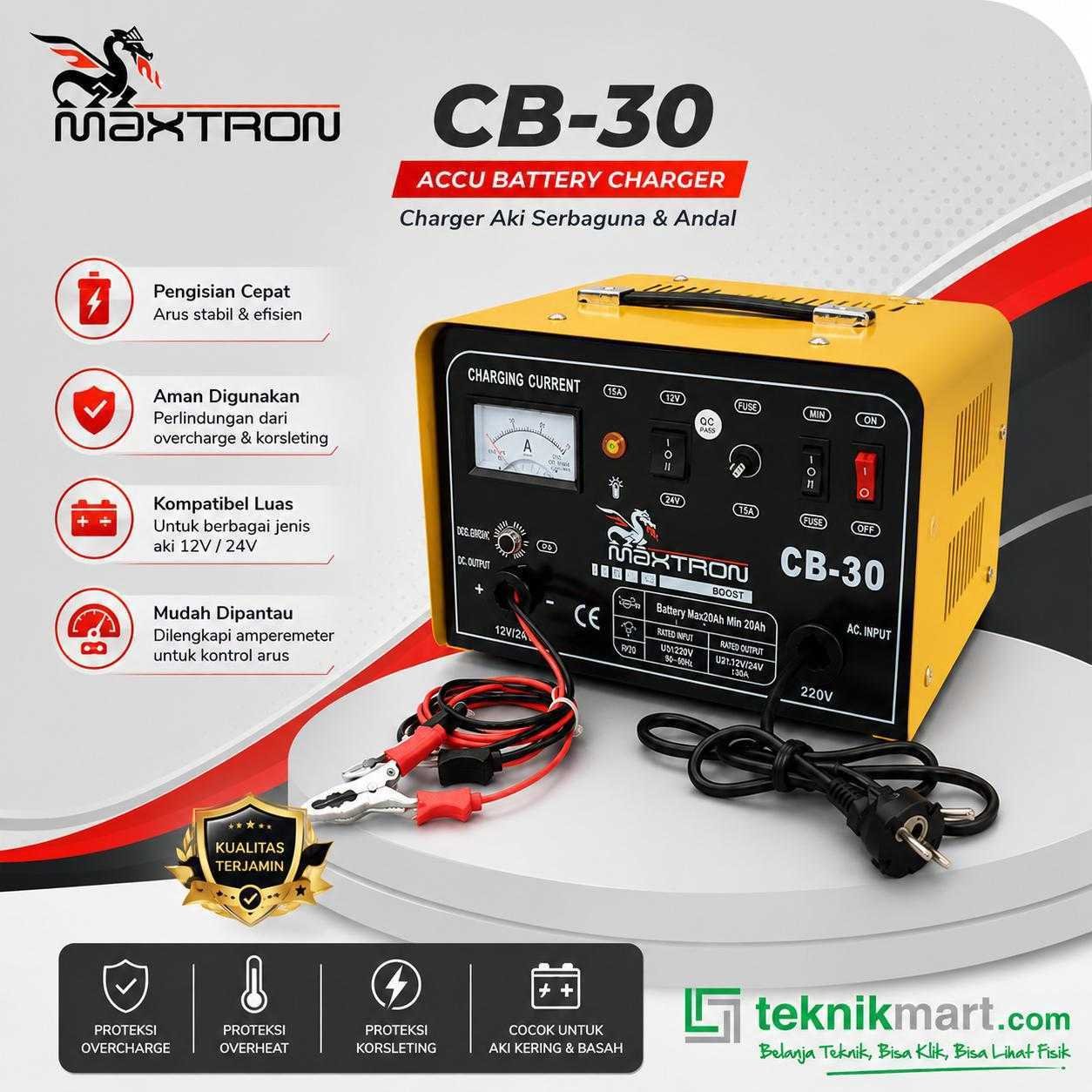 MAXTRON CB-30 BATTERY CHARGER 30A 12/24VOLT - Image 5
