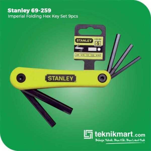 STANLEY 69-259 IMPERIAL FOLDING HEX KEY SET 9 PCS