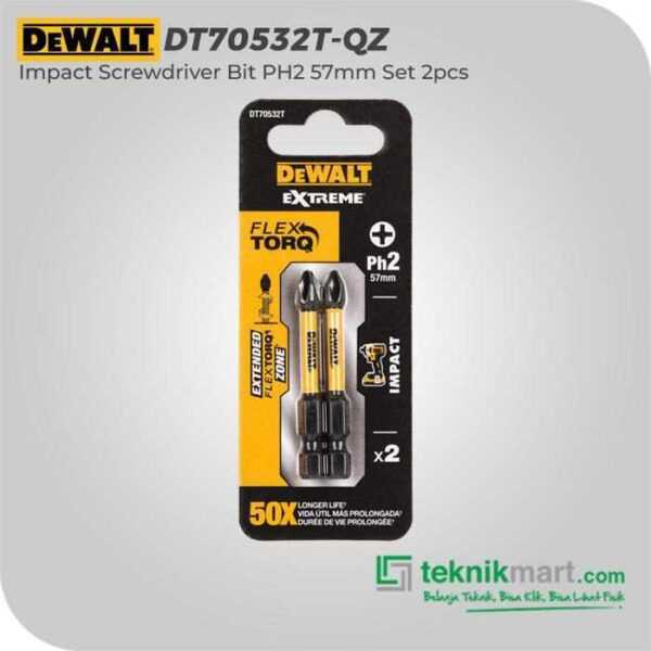 DEWALT DT70532T-QZ IMPACT SREWDRIVER BIT PH2 57MM (2 PCS)