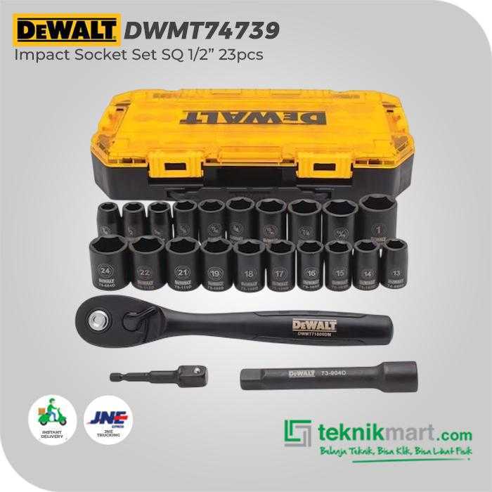 DEWALT DWMT74739 IMPACT SOCKET SET SQ1/2INCH 23PCS - Image 3