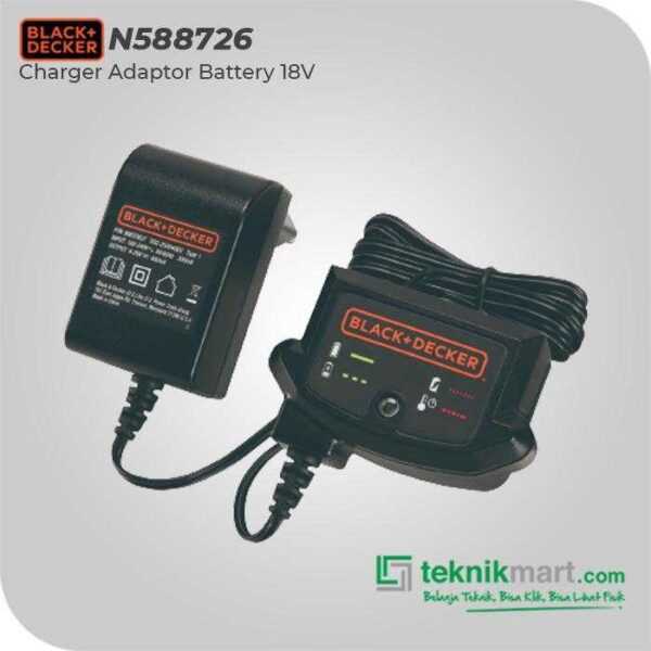 BLACK AND DECKER N588726 CHARGER 18/20VOLT FOR BCD003, BCD704, BCHV001D1E, BCPC20D1, BCSS20D1, BDCDD12, BDCHD18, BSV2020G, EVO185/186