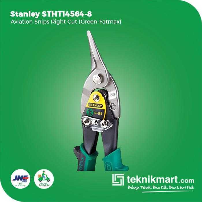 STANLEY STHT14564-8 AVIATION SNIPS RIGHT CUT (GREEN - FATMAX) - Image 3